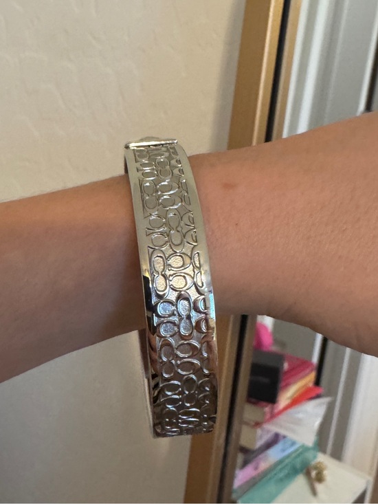 Coach Jewelry - Coach Silver Logo-Patterned Cuff Bracelet